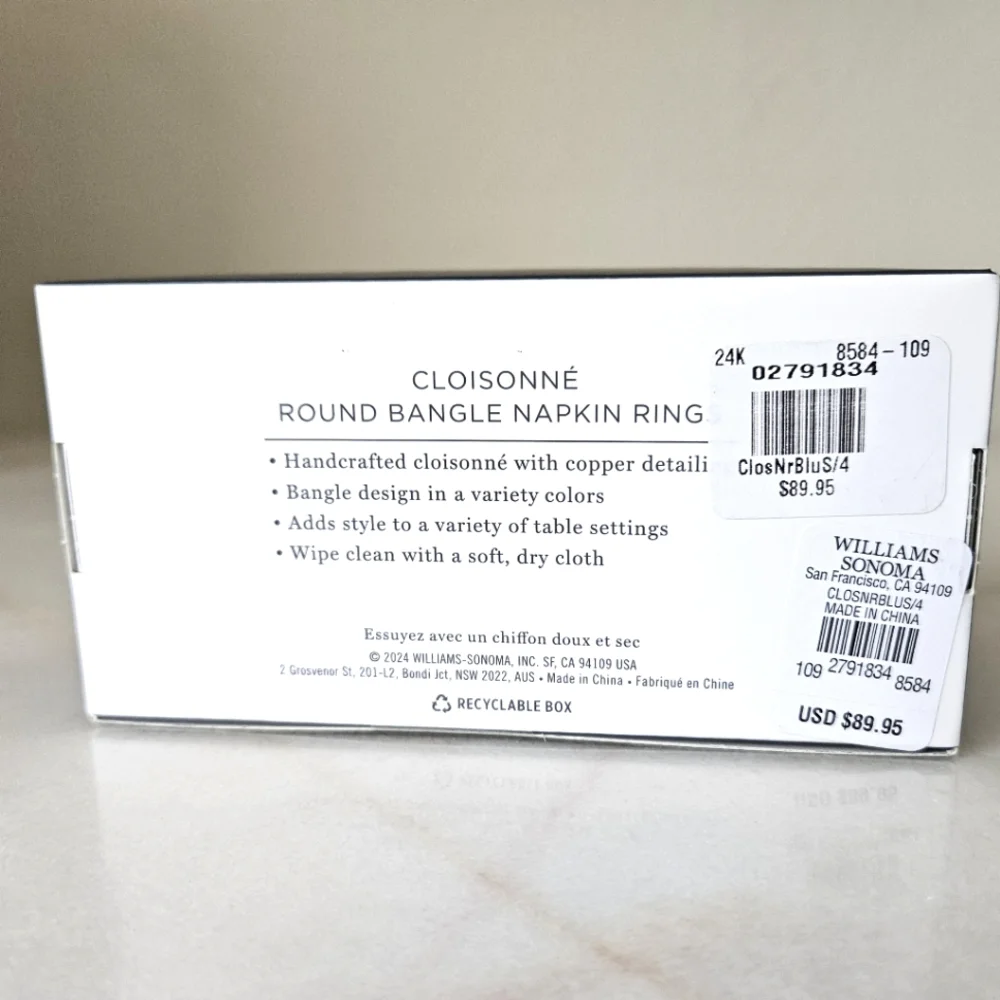 Williams Sonoma Blue Napkin Set